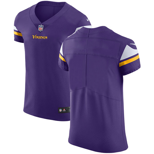 Nike Vikings Blank Purple Team Color Men's Stitched NFL Vapor Untouchable Elite Jersey